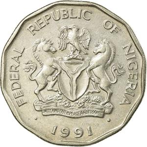 Nigeria / Fifty Kobo 1991 - obverse photo