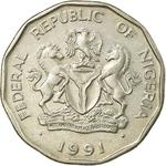 Nigeria / Fifty Kobo 1991 - obverse photo