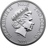 Silver Ounce 2021 Hawksbill Turtle: Photo Coin, Niue, Silver Ounce 2021 Turtle / thumbnail