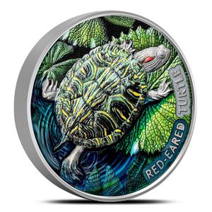 Niue / Silver Two Ounces 2024 Red-Eared Turtle - reverse photo