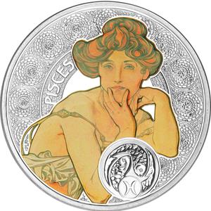 Niue / Silver Ounce 2010 Mucha - Pisces - obverse photo