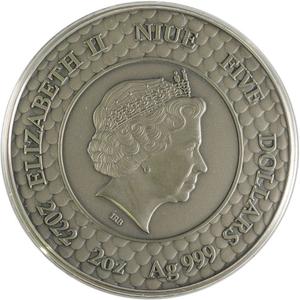 Niue / Silver Two Ounces 2022 Pearl and Dragon - obverse photo
