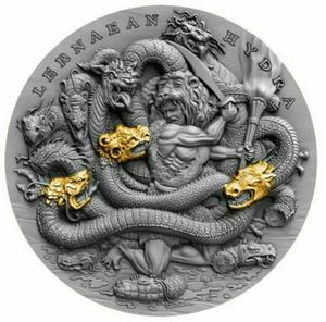 Niue / Silver Two Ounces 2019 Twelve Labours - Lernaean Hydra - reverse photo