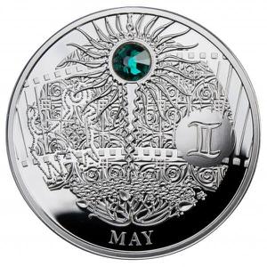 Niue / One Dollar Silver 2013 Magic Stones - May - reverse photo