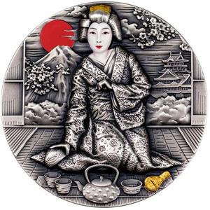Niue / Silver Two Ounces 2019 Geisha - reverse photo