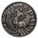 Niue / Silver Ounce 2022 Tariel Fighting the Wild Beasts - reverse photo