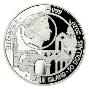 Niue / Platinum Ounce 2020 UNESCO - Kutná Hora - obverse photo