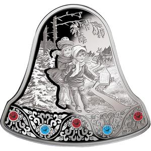 Niue / Silver Ounce 2013 Christmas - Bell - reverse photo