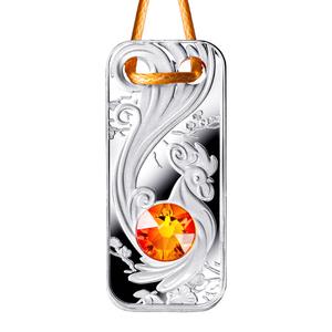 Niue / One Dollar Silver 2017 Year of the Rooster Pendant - reverse photo