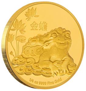 Niue / Gold Quarter Ounce 2016 Feng Shui - Money Toad - reverse photo