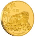 Niue / Gold Quarter Ounce 2016 Feng Shui - Money Toad - reverse photo