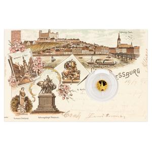 Niue / Gold Half Gram 2021 Bratislava - Michael's Gate - reverse photo
