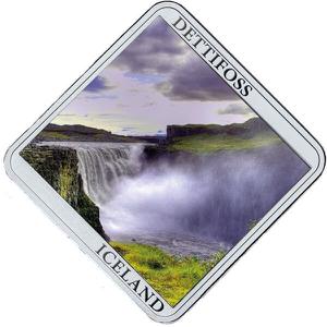 Niue / Silver Half Ounce 2015 Dettifoss Falls Waterfall - reverse photo