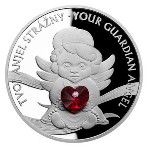 Niue / Silver Ounce 2021 Guardian Angel, Slovak - reverse photo