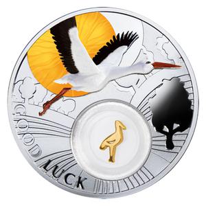 Niue / Silver Half Ounce 2014 Stork - reverse photo