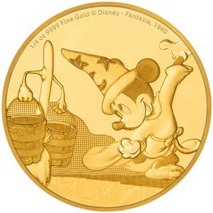 Niue / Gold Quarter Ounce 2017 Mickey Mouse - Fantasia - reverse photo