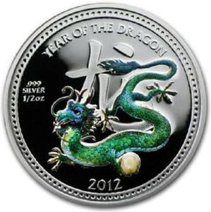 Niue / Silver Half Ounce 2012 Pearl Dragon - reverse photo
