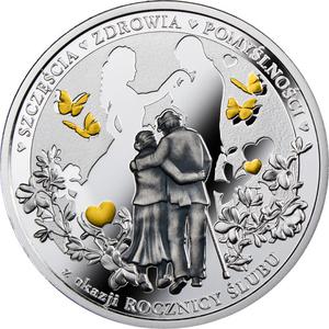 Niue / One Dollar Silver 2018 Wedding Anniversary - reverse photo
