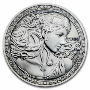 Niue / Silver Five Ounces 2024 Zodiac - Virgo - reverse photo