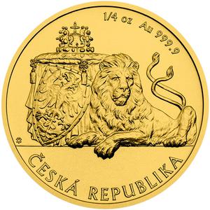 Niue / Gold Quarter Ounce 2019 Czech Lion - reverse photo
