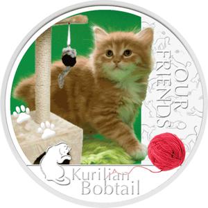Niue / Silver Ounce 2012 Kurilian Bobtail Cat - reverse photo