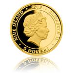 Niue / Five Dollars Gold 2015 Gorillas Fairy Tales - obverse photo