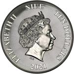 Niue / Silver Five Ounces 2021 Roaring Lion of Judah - obverse photo