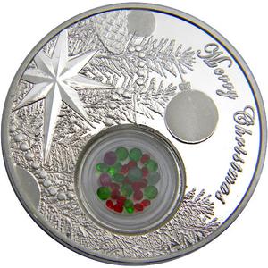 Niue / Silver Ounce 2016 Christmas Tree Ball - reverse photo