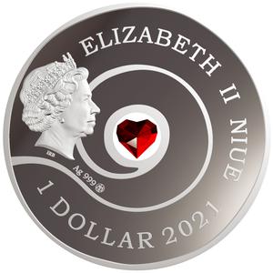 Niue / Silver Ounce 2021 Folklore Symbols - Love - obverse photo