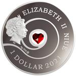 Niue / Silver Ounce 2021 Folklore Symbols - Love - obverse photo