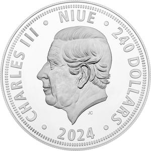 Niue / Silver Three Kilos 2024 Czech Lion - obverse photo