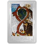 Silver Ounce 2025 Tarot Cards - The World: Photo Coin, Niue, Silver Ounce 2025 Tarot Cards - The World / thumbnail