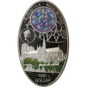 Niue / Silver Ounce 2010 Gothic Cathedrals - Notre Dame - obverse photo