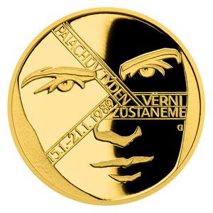 Niue / Gold Quarter Ounce 2019 Jan Palach Week - reverse photo