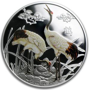 Niue / Silver Ounce 2013 Feng Shui - Cranes - reverse photo