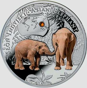 Niue / Silver Half Ounce 2016 Asian Elephant - reverse photo