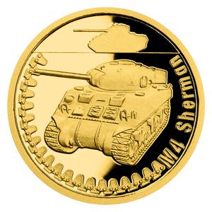 Niue / Gold Tenth-Ounce 2022 Armoured Vehicles - M4 Sherman - reverse photo