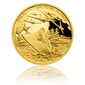 Niue / Five Dollars Gold 2016 Attack on Pearl Harbor - reverse photo