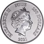 Niue / Platinum Ounce 2021 Roaring Lion of Judah - obverse photo