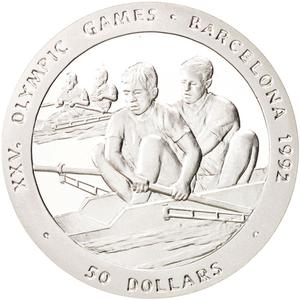 Niue / Fifty Dollars 1989 Olympic Games Barcelona - reverse photo