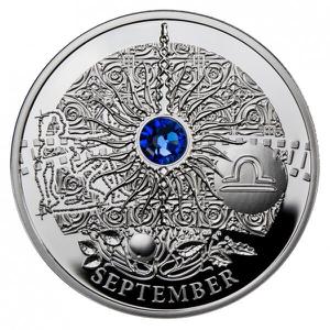 Niue / One Dollar Silver 2013 Magic Stones - September - reverse photo