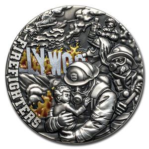 Niue / Silver Two Ounces 2025 Firefighters - reverse photo