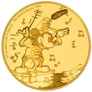 Niue / Gold Quarter Ounce 2016 Mickey - Band Concert - obverse photo