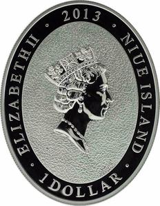 Niue / Silver Ounce 2013 Year of the Snake - Chinese Snake - obverse photo