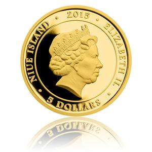 Niue / Five Dollars Gold 2015 Maxipes Fík - obverse photo
