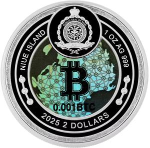 Niue / Silver Ounce 2025 Crypto Series - Bitcoin, Redeemable - obverse photo