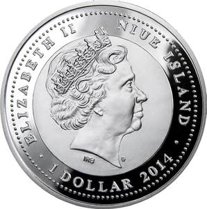 Niue / One Dollar Silver 2014 Year of the Horse - obverse photo