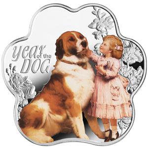 Niue / One Dollar Silver 2018 Year of the Dog - Paw - reverse photo