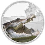 Silver Ounce 2017 Kings of the Continents - Saltwater Crocodile: Photo Coin, Niue, Silver Ounce 2017 Kings of the Continents - Saltwater Crocodile / thumbnail