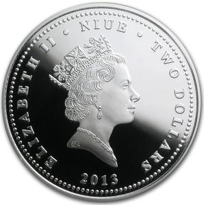 Niue / Silver Ounce 2013 Feng Shui - Cranes - obverse photo